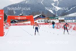 28.01.2023, Seefeld, Austria (AUT): Nathalie Armbruster (GER), Annika Sieff (ITA), (l-r)  - FIS world cup nordic combined women, individual gundersen HS109/5km, Seefeld (AUT). www.nordicfocus.com. © Volk/NordicFocus. Every downloaded picture is fee-liable.