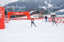 28.01.2023, Seefeld, Austria (AUT): Nathalie Armbruster (GER), Annika Sieff (ITA), (l-r)  - FIS world cup nordic combined women, individual gundersen HS109/5km, Seefeld (AUT). www.nordicfocus.com. © Volk/NordicFocus. Every downloaded picture is fee-liable.