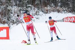 28.01.2023, Seefeld, Austria (AUT): Anju Nakamura (JPN), Sana Azegami (JPN), (l-r)  - FIS world cup nordic combined women, individual gundersen HS109/5km, Seefeld (AUT). www.nordicfocus.com. © Volk/NordicFocus. Every downloaded picture is fee-liable.