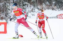 28.01.2023, Seefeld, Austria (AUT): Yuna Kasai (JPN), Lisa Hirner (AUT), (l-r)  - FIS world cup nordic combined women, individual gundersen HS109/5km, Seefeld (AUT). www.nordicfocus.com. © Volk/NordicFocus. Every downloaded picture is fee-liable.
