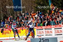 11.02.2023, Schonach, Germany (GER): Annika Sieff (ITA), Nathalie Armbruster (GER), (l-r)  - FIS world cup nordic combined women, individual gundersen HS100/5km, Schonach (GER). www.nordicfocus.com. © Volk/NordicFocus. Every downloaded picture is fee-liable.
