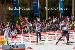 11.02.2023, Schonach, Germany (GER): Mari Leinan Lund (NOR), Haruka Kasai (JPN), Annika Sieff (ITA), Nathalie Armbruster (GER), (l-r)  - FIS world cup nordic combined women, individual gundersen HS100/5km, Schonach (GER). www.nordicfocus.com. © Volk/NordicFocus. Every downloaded picture is fee-liable.