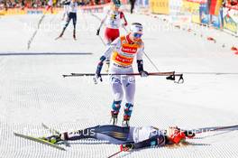 11.02.2023, Schonach, Germany (GER): Gyda Westvold Hansen (NOR), Jenny Nowak (GER), (l-r)  - FIS world cup nordic combined women, individual gundersen HS100/5km, Schonach (GER). www.nordicfocus.com. © Volk/NordicFocus. Every downloaded picture is fee-liable.