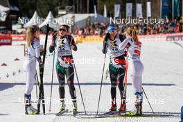 11.02.2023, Schonach, Germany (GER): Mille Marie Hagen (NOR), Daniela Dejori (ITA), Veronica Gianmoena (ITA), Ida Marie Hagen (NOR), (l-r)  - FIS world cup nordic combined women, individual gundersen HS100/5km, Schonach (GER). www.nordicfocus.com. © Volk/NordicFocus. Every downloaded picture is fee-liable.