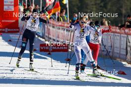 12.02.2023, Schonach, Germany (GER): Sophia Maurus (GER), Mille Marie Hagen (NOR), Sana Azegami (JPN), (l-r)  - FIS world cup nordic combined women, individual gundersen HS100/5km, Schonach (GER). www.nordicfocus.com. © Volk/NordicFocus. Every downloaded picture is fee-liable.