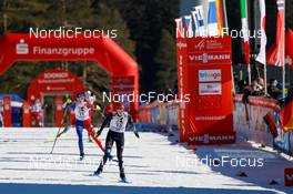 12.02.2023, Schonach, Germany (GER): Lena Brocard (FRA), Maria Gerboth (GER), (l-r)  - FIS world cup nordic combined women, individual gundersen HS100/5km, Schonach (GER). www.nordicfocus.com. © Volk/NordicFocus. Every downloaded picture is fee-liable.
