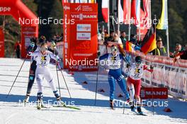 12.02.2023, Schonach, Germany (GER): Mille Marie Hagen (NOR), Annika Malacinski (USA), Sana Azegami (JPN), (l-r)  - FIS world cup nordic combined women, individual gundersen HS100/5km, Schonach (GER). www.nordicfocus.com. © Volk/NordicFocus. Every downloaded picture is fee-liable.