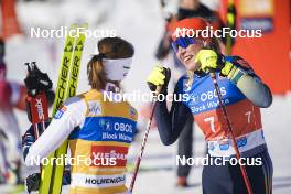 11.03.2022, Oslo, Norway (NOR): Gyda Westvold Hansen (NOR), Jenny Nowak (GER), (l-r)  - FIS world cup nordic combined women, individual gundersen HS106/5km, Oslo (NOR). www.nordicfocus.com. © Thibaut/NordicFocus. Every downloaded picture is fee-liable.