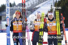 11.03.2022, Oslo, Norway (NOR): Nathalie Armbruster (GER), Gyda Westvold Hansen (NOR), Ida Marie Hagen (NOR), (l-r)  - FIS world cup nordic combined women, individual gundersen HS106/5km, Oslo (NOR). www.nordicfocus.com. © Thibaut/NordicFocus. Every downloaded picture is fee-liable.