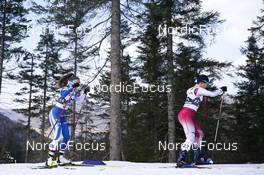 24.02.2023, Planica, Slovenia (SLO): Minja Korhonen (FIN), Sana Azegami (JPN), (l-r)  - FIS nordic world ski championships nordic combined women, individual gundersen HS100/5km, Planica (SLO). www.nordicfocus.com. © Thibaut/NordicFocus. Every downloaded picture is fee-liable.