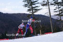 24.02.2023, Planica, Slovenia (SLO): Claudia Purker (AUT), Lena Brocard (FRA), (l-r)  - FIS nordic world ski championships nordic combined women, individual gundersen HS100/5km, Planica (SLO). www.nordicfocus.com. © Thibaut/NordicFocus. Every downloaded picture is fee-liable.