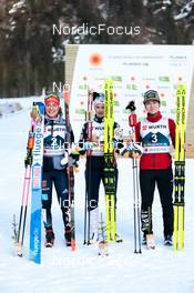 24.02.2023, Planica, Slovenia (SLO): Nathalie Armbruster (GER), Gyda Westvold Hansen (NOR), Haruka Kasai (JPN), (l-r)  - FIS nordic world ski championships nordic combined women, individual gundersen HS100/5km, Planica (SLO). www.nordicfocus.com. © Thibaut/NordicFocus. Every downloaded picture is fee-liable.