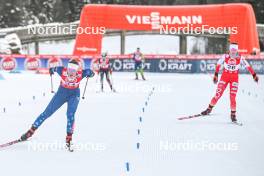01.12.2023, Lillehammer, Norway (NOR): Annika Malacinski (USA), Joanna Kil (POL), (l-r)  - FIS world cup nordic combined women, individual gundersen HS98/5km, Lillehammer (NOR). www.nordicfocus.com. © Authamayou/NordicFocus. Every downloaded picture is fee-liable.