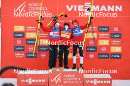 02.12.2023, Lillehammer, Norway (NOR): Ida Marie Hagen (NOR), Gyda Westvold Hansen (NOR), Mari Leinan Lund (NOR), (l-r) - FIS world cup nordic combined women, individual gundersen HS98/5km, Lillehammer (NOR). www.nordicfocus.com. © Authamayou/NordicFocus. Every downloaded picture is fee-liable.