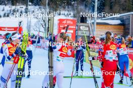 16.12.2023, Ramsau, Austria (AUT): Gyda Westvold Hansen (NOR), Ida Marie Hagen (NOR), (l-r)  - FIS world cup nordic combined women, compact HS98/5km, Ramsau (AUT). www.nordicfocus.com. © Volk/NordicFocus. Every downloaded picture is fee-liable.