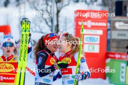 16.12.2023, Ramsau, Austria (AUT): Nathalie Armbruster (GER), Ida Marie Hagen (NOR), (l-r)  - FIS world cup nordic combined women, compact HS98/5km, Ramsau (AUT). www.nordicfocus.com. © Volk/NordicFocus. Every downloaded picture is fee-liable.