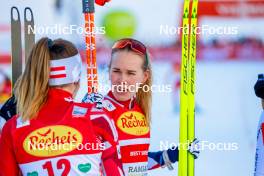 16.12.2023, Ramsau, Austria (AUT): Lisa Hirner (AUT), Ida Marie Hagen (NOR), (l-r)  - FIS world cup nordic combined women, compact HS98/5km, Ramsau (AUT). www.nordicfocus.com. © Volk/NordicFocus. Every downloaded picture is fee-liable.