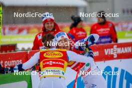 15.12.2023, Ramsau, Austria (AUT): Gyda Westvold Hansen (NOR), Ida Marie Hagen (NOR), (l-r)  - FIS world cup nordic combined women, individual gundersen HS98/5km, Ramsau (AUT). www.nordicfocus.com. © Volk/NordicFocus. Every downloaded picture is fee-liable.