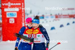 15.12.2023, Ramsau, Austria (AUT): Annika Malacinski (USA), Daniela Dejori (ITA), (l-r)  - FIS world cup nordic combined women, individual gundersen HS98/5km, Ramsau (AUT). www.nordicfocus.com. © Volk/NordicFocus. Every downloaded picture is fee-liable.