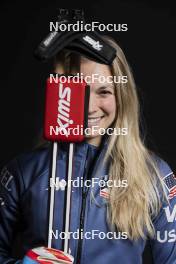 07.12.2023, Oestersund, Sweden (SWE): Jessie Diggins (USA) - FIS world cup cross-country, photoshooting, Oestersund (SWE). www.nordicfocus.com. © Modica/NordicFocus. Every downloaded picture is fee-liable.