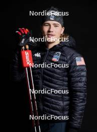 07.12.2023, Oestersund, Sweden (SWE): Gus Schumacher (USA) - FIS world cup cross-country, photoshooting, Oestersund (SWE). www.nordicfocus.com. © Modica/NordicFocus. Every downloaded picture is fee-liable.