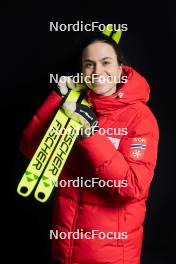 07.12.2023, Oestersund, Sweden (SWE): Heidi Weng (NOR) - FIS world cup cross-country, photoshooting, Oestersund (SWE). www.nordicfocus.com. © Modica/NordicFocus. Every downloaded picture is fee-liable.