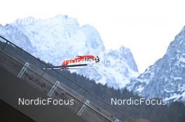 31.12.2022, Garmisch, Germany (GER): Sabirzhan Muminov (KAZ) - FIS world cup ski jumping men, four hills tournament, individual HS142, Garmisch (GER). www.nordicfocus.com. © Reichert/NordicFocus. Every downloaded picture is fee-liable.