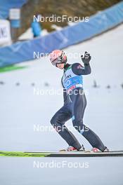 01.01.2023, Garmisch, Germany (GER): Karl Geiger (GER) - FIS world cup ski jumping men, four hills tournament, individual HS142, Garmisch (GER). www.nordicfocus.com. © Reichert/NordicFocus. Every downloaded picture is fee-liable.