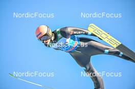 01.01.2023, Garmisch, Germany (GER): Karl Geiger (GER) - FIS world cup ski jumping men, four hills tournament, individual HS142, Garmisch (GER). www.nordicfocus.com. © Reichert/NordicFocus. Every downloaded picture is fee-liable.