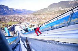 31.12.2022, Garmisch, Germany (GER): Daniel Tschofenig (AUT) - FIS world cup ski jumping men, four hills tournament, individual HS142, Garmisch (GER). www.nordicfocus.com. © Reichert/NordicFocus. Every downloaded picture is fee-liable.