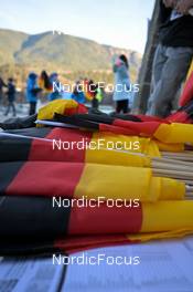 01.01.2023, Garmisch, Germany (GER): feature: german flags - FIS world cup ski jumping men, four hills tournament, individual HS142, Garmisch (GER). www.nordicfocus.com. © Reichert/NordicFocus. Every downloaded picture is fee-liable.