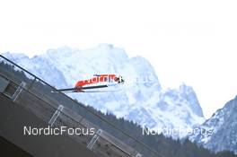 31.12.2022, Garmisch, Germany (GER): Sabirzhan Muminov (KAZ) - FIS world cup ski jumping men, four hills tournament, individual HS142, Garmisch (GER). www.nordicfocus.com. © Reichert/NordicFocus. Every downloaded picture is fee-liable.