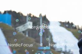 01.01.2023, Garmisch, Germany (GER): feature: soap bubbles - FIS world cup ski jumping men, four hills tournament, individual HS142, Garmisch (GER). www.nordicfocus.com. © Reichert/NordicFocus. Every downloaded picture is fee-liable.