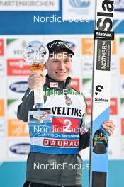 01.01.2023, Garmisch, Germany (GER): Anze Lanisek (SLO), (l-r) - FIS world cup ski jumping men, four hills tournament, individual HS142, Garmisch (GER). www.nordicfocus.com. © Reichert/NordicFocus. Every downloaded picture is fee-liable.