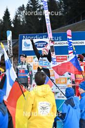 01.01.2023, Garmisch, Germany (GER): Anze Lanisek (SLO), Halvor Egner Granerud (NOR), (l-r) - FIS world cup ski jumping men, four hills tournament, individual HS142, Garmisch (GER). www.nordicfocus.com. © Reichert/NordicFocus. Every downloaded picture is fee-liable.