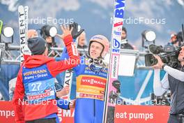 04.01.2023, Innsbruck, Austria (AUT): Piotr Zyla (POL), Dawid Kubacki (POL), (l-r) - FIS world cup ski jumping men, four hills tournament, individual HS130, Innsbruck (AUT). www.nordicfocus.com. © Reichert/NordicFocus. Every downloaded picture is fee-liable.