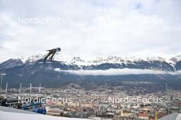 04.01.2023, Innsbruck, Austria (AUT): Kevin Maltsev (EST) - FIS world cup ski jumping men, four hills tournament, individual HS130, Innsbruck (AUT). www.nordicfocus.com. © Reichert/NordicFocus. Every downloaded picture is fee-liable.