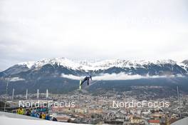 04.01.2023, Innsbruck, Austria (AUT): Constantin Schmid (GER) - FIS world cup ski jumping men, four hills tournament, individual HS130, Innsbruck (AUT). www.nordicfocus.com. © Reichert/NordicFocus. Every downloaded picture is fee-liable.