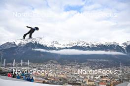 04.01.2023, Innsbruck, Austria (AUT): Danil Vassilyev (KAZ) - FIS world cup ski jumping men, four hills tournament, individual HS130, Innsbruck (AUT). www.nordicfocus.com. © Reichert/NordicFocus. Every downloaded picture is fee-liable.