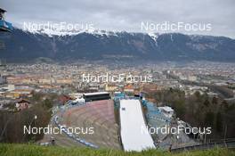 03.01.2023, Innsbruck, Austria (AUT): feature: Innsbruck, panorama, mountains - FIS world cup ski jumping men, four hills tournament, individual HS130, Innsbruck (AUT). www.nordicfocus.com. © Reichert/NordicFocus. Every downloaded picture is fee-liable.