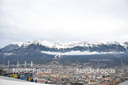 04.01.2023, Innsbruck, Austria (AUT): Michael Hayboeck (AUT) - FIS world cup ski jumping men, four hills tournament, individual HS130, Innsbruck (AUT). www.nordicfocus.com. © Reichert/NordicFocus. Every downloaded picture is fee-liable.