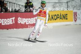 14.01.2023, Zakopane, Poland (POL): Daniel Tschofenig (AUT) - FIS world cup ski jumping men, team HS140, Zakopane (POL). www.nordicfocus.com. © Thibaut/NordicFocus. Every downloaded picture is fee-liable.