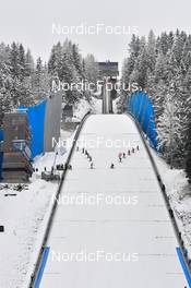 28.01.2023, Kulm, Austria (AUT): feature: Kulm, jumping hill, preparation ongoing - FIS world cup ski jumping men, individual HS134, Kulm (AUT). www.nordicfocus.com. © Reichert/NordicFocus. Every downloaded picture is fee-liable.