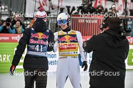 29.01.2023, Kulm, Austria (AUT): Johann Andre Forfang (NOR), Halvor Egner Granerud (NOR), (l-r) - FIS world cup ski jumping men, individual HS134, Kulm (AUT). www.nordicfocus.com. © Reichert/NordicFocus. Every downloaded picture is fee-liable.