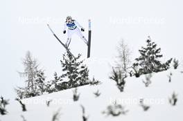 27.01.2023, Kulm, Austria (AUT): Marius Lindvik (NOR) - FIS world cup ski jumping men, training, Kulm (AUT). www.nordicfocus.com. © Reichert/NordicFocus. Every downloaded picture is fee-liable.