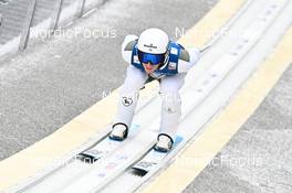 27.01.2023, Kulm, Austria (AUT): Decker Dean (USA) - FIS world cup ski jumping men, training, Kulm (AUT). www.nordicfocus.com. © Reichert/NordicFocus. Every downloaded picture is fee-liable.