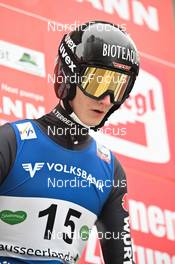 27.01.2023, Kulm, Austria (AUT): Justin Lisso (GER) - FIS world cup ski jumping men, training, Kulm (AUT). www.nordicfocus.com. © Reichert/NordicFocus. Every downloaded picture is fee-liable.