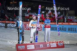 04.02.2023, Willingen, Germany (GER): Anze Lanisek (SLO), Halvor Egner Granerud (NOR), Dawid Kubacki (POL), (l-r)  - FIS world cup ski jumping men, individual HS147, Willingen (GER). www.nordicfocus.com. © Thibaut/NordicFocus. Every downloaded picture is fee-liable