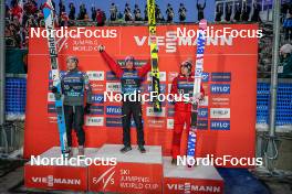 12.03.2023, Oslo, Norway (NOR): Anze Lanisek (SLO), Stefan Kraft (AUT), Dawid Kubacki (POL), (l-r)  - FIS world cup ski jumping men, individual HS134, Oslo (NOR). www.nordicfocus.com. © Thibaut/NordicFocus. Every downloaded picture is fee-liable.
