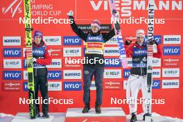 14.03.2023, Lillehammer, Norway (NOR): Stefan Kraft (AUT), Halvor Egner Granerud (NOR), Manuel Fettner (AUT), (l-r) - FIS world cup ski jumping men, individual HS140, Lillehammer (NOR). www.nordicfocus.com. © Thibaut/NordicFocus. Every downloaded picture is fee-liable.